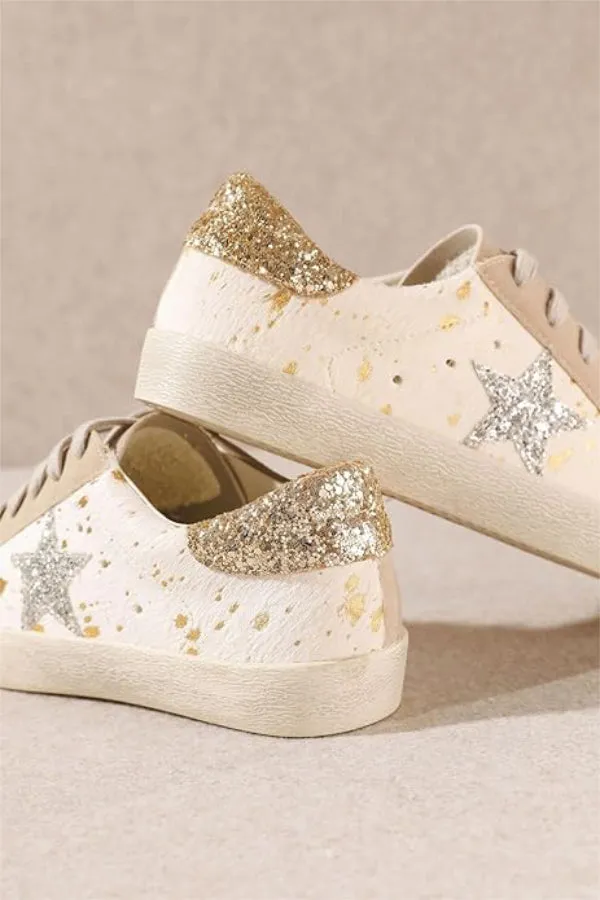 Hair On Hide Glitter Star Sneaker