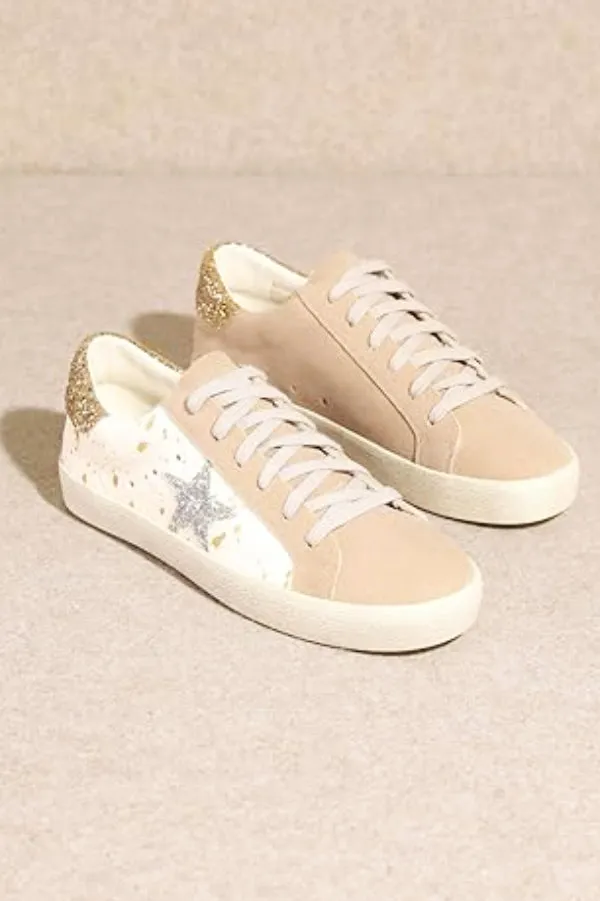 Hair On Hide Glitter Star Sneaker