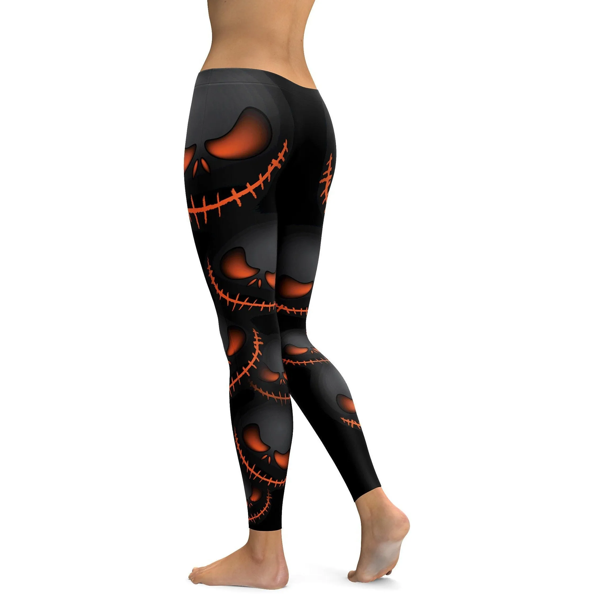 Halloween Evil Pumpkin Grin Leggings