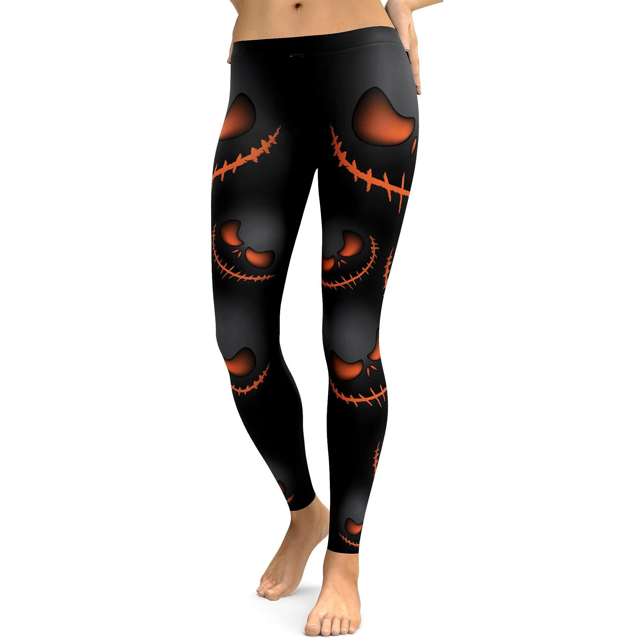 Halloween Evil Pumpkin Grin Leggings