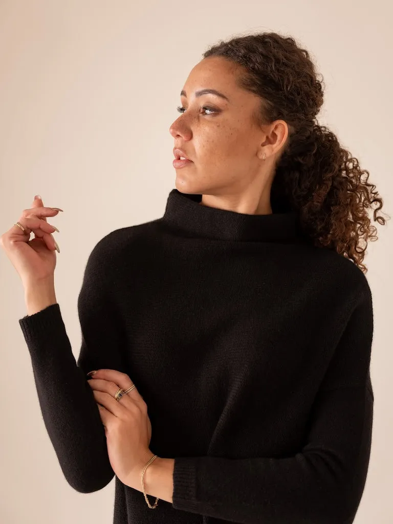 Harpers Emporium Funnel Cashmere in Black