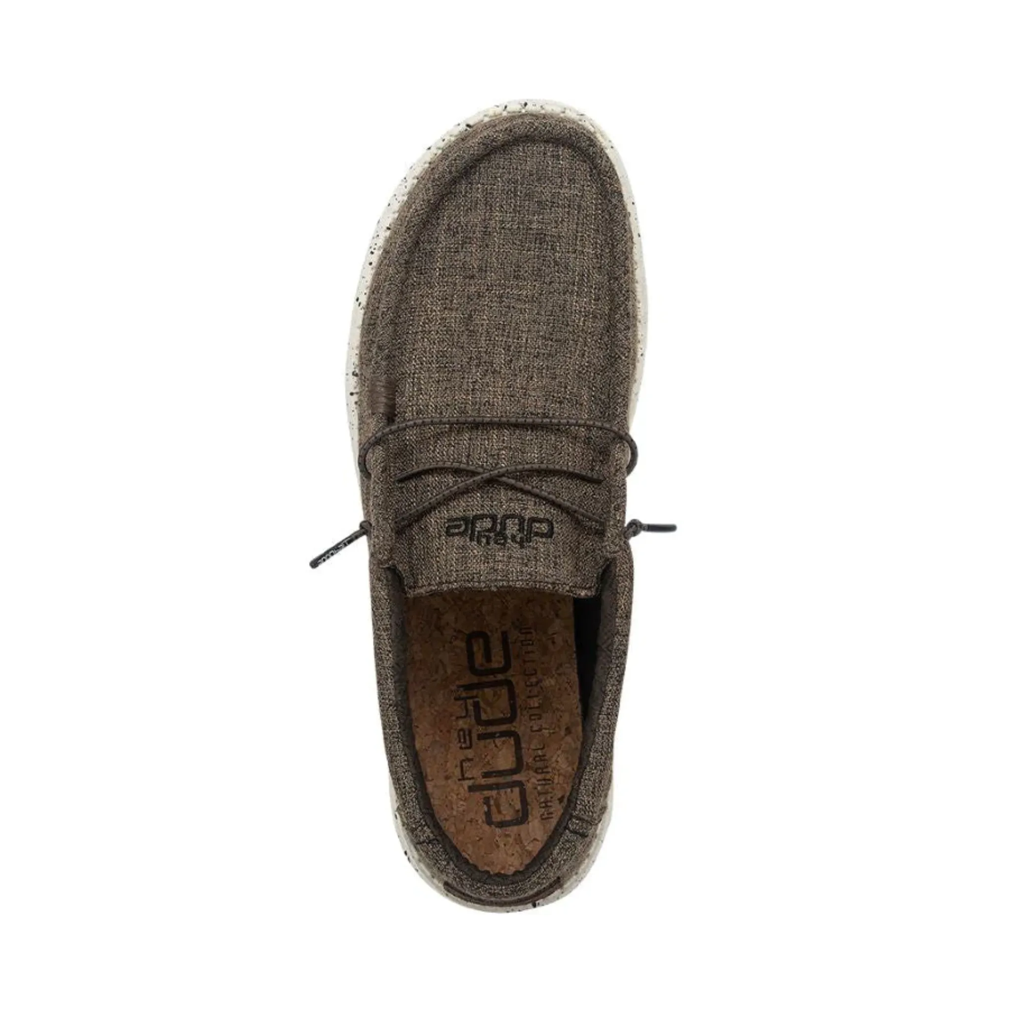 HEY DUDE MEN'S WALLY ECO LINEN DARK BROWN - 112471628