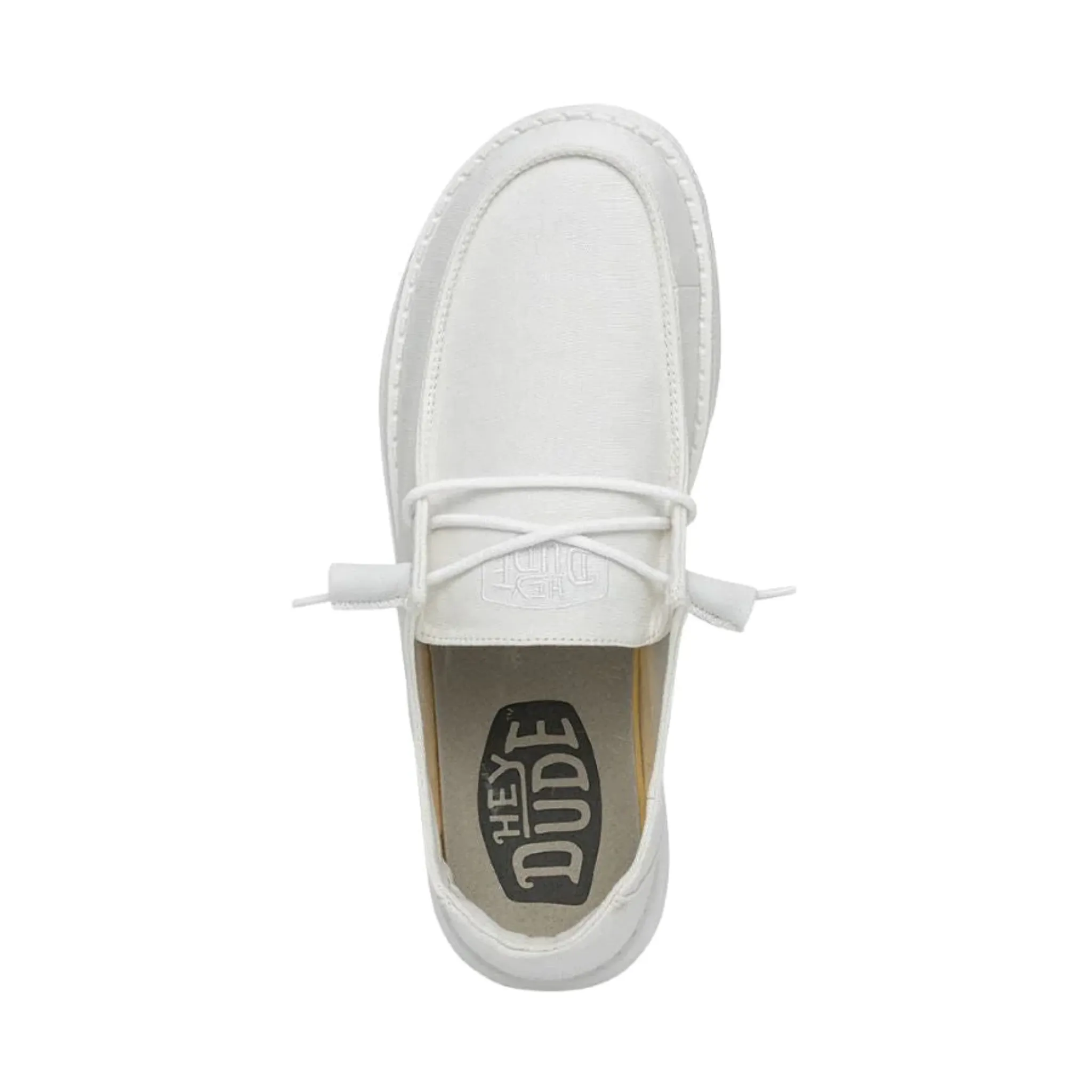 HEY DUDE WOMEN'S WENDY SLUB CANVAS WHITE - 40063100