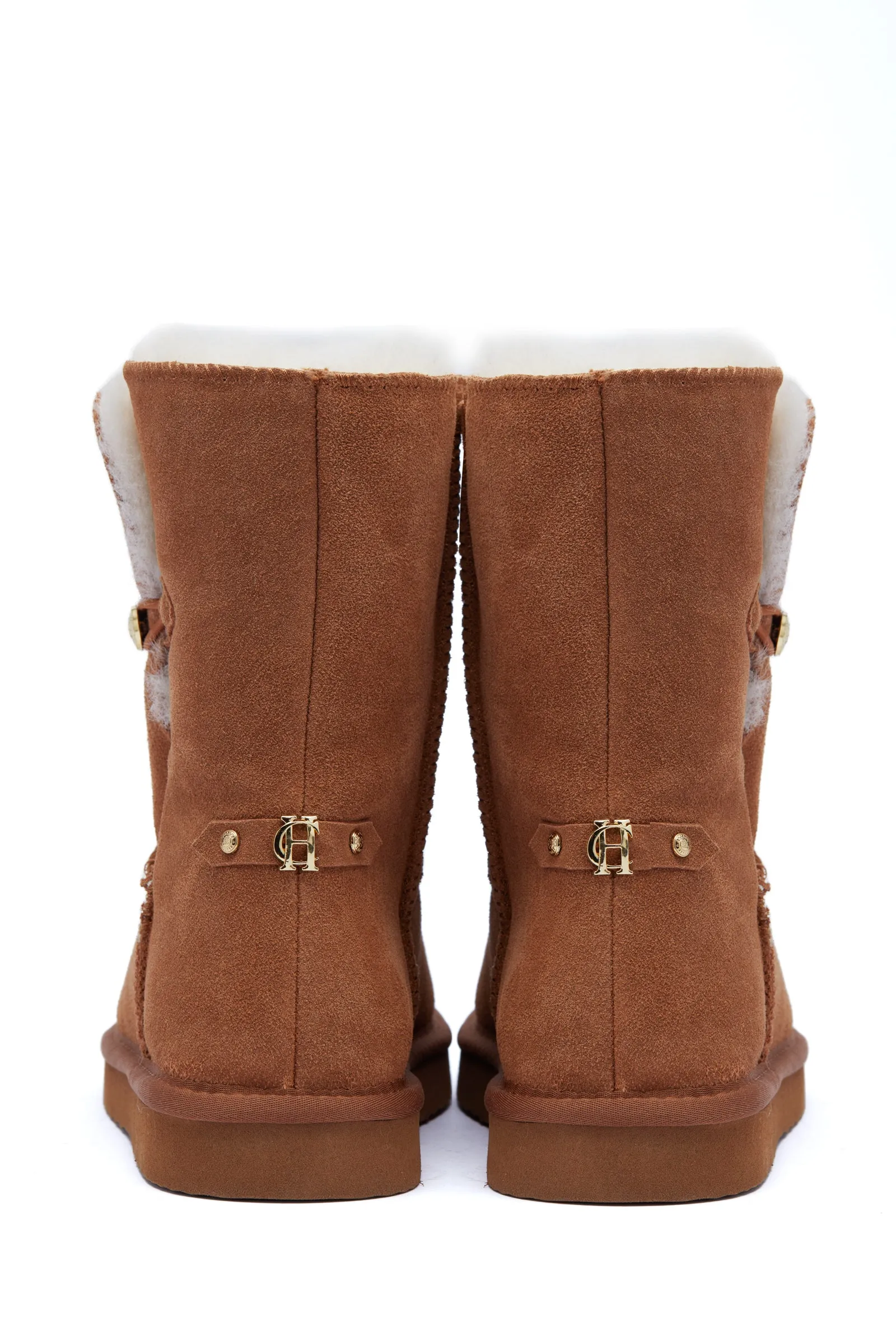 Holland Cooper Shearling Boot in Tan