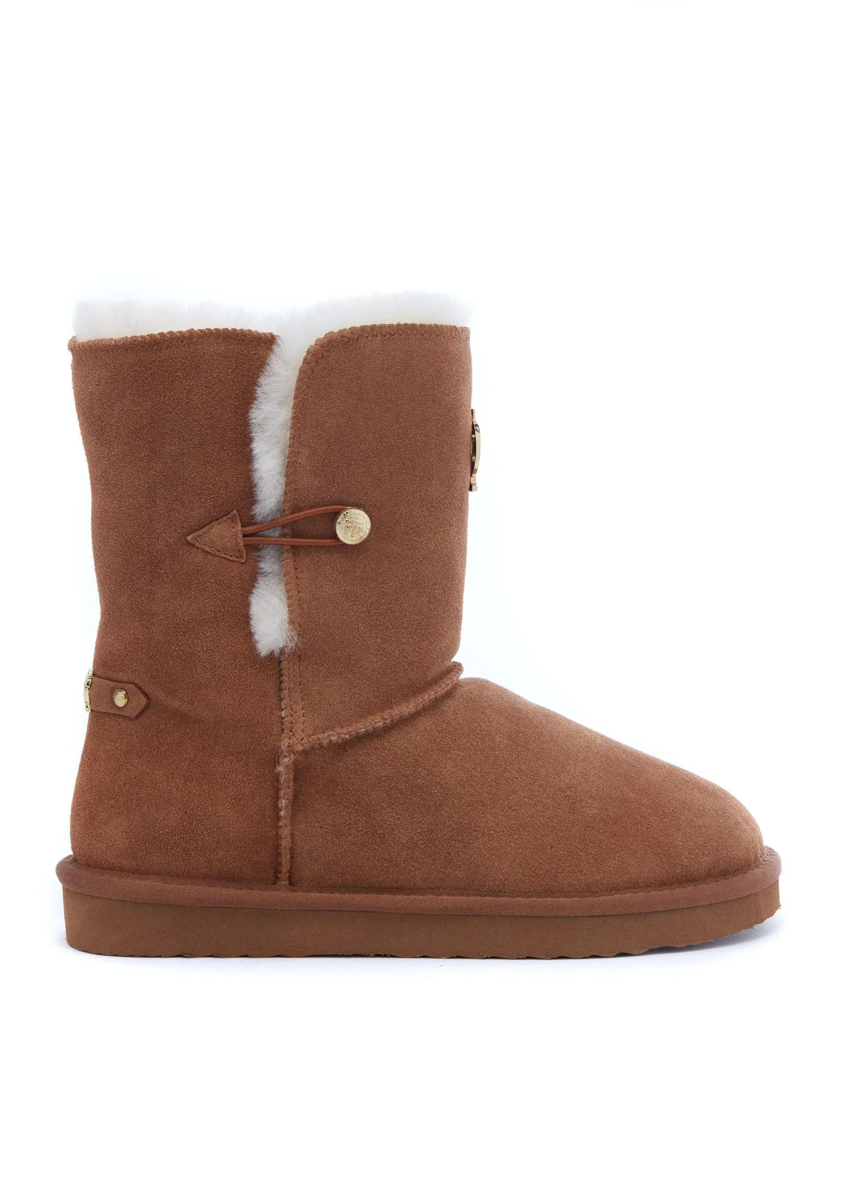 Holland Cooper Shearling Boot in Tan