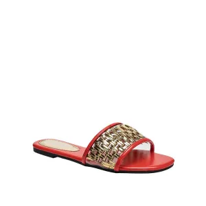 Hollowed Out Flat Sandals