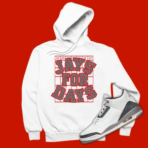 Jays For Days Hoodie Matching Jordan 3 Cement Grey