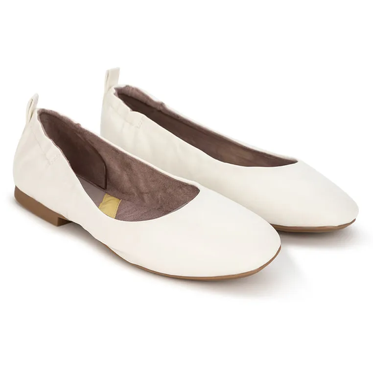 JESSIE Ballet Flat Shoes - White