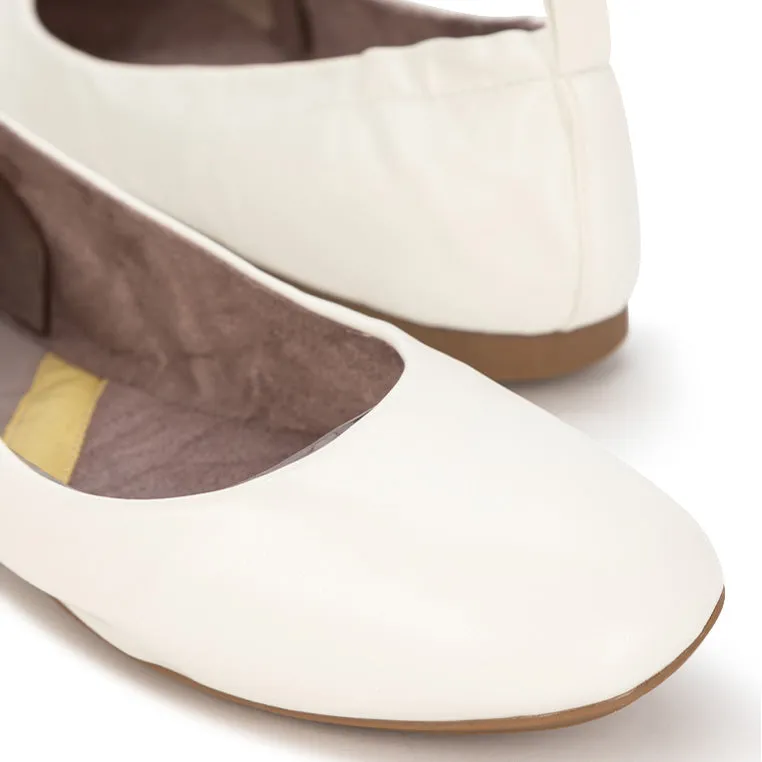 JESSIE Ballet Flat Shoes - White