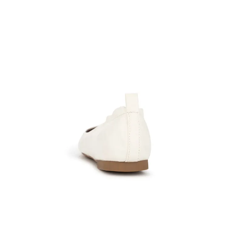 JESSIE Ballet Flat Shoes - White