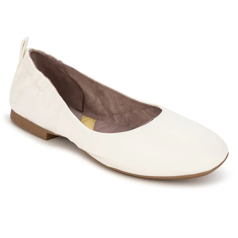 JESSIE Ballet Flat Shoes - White