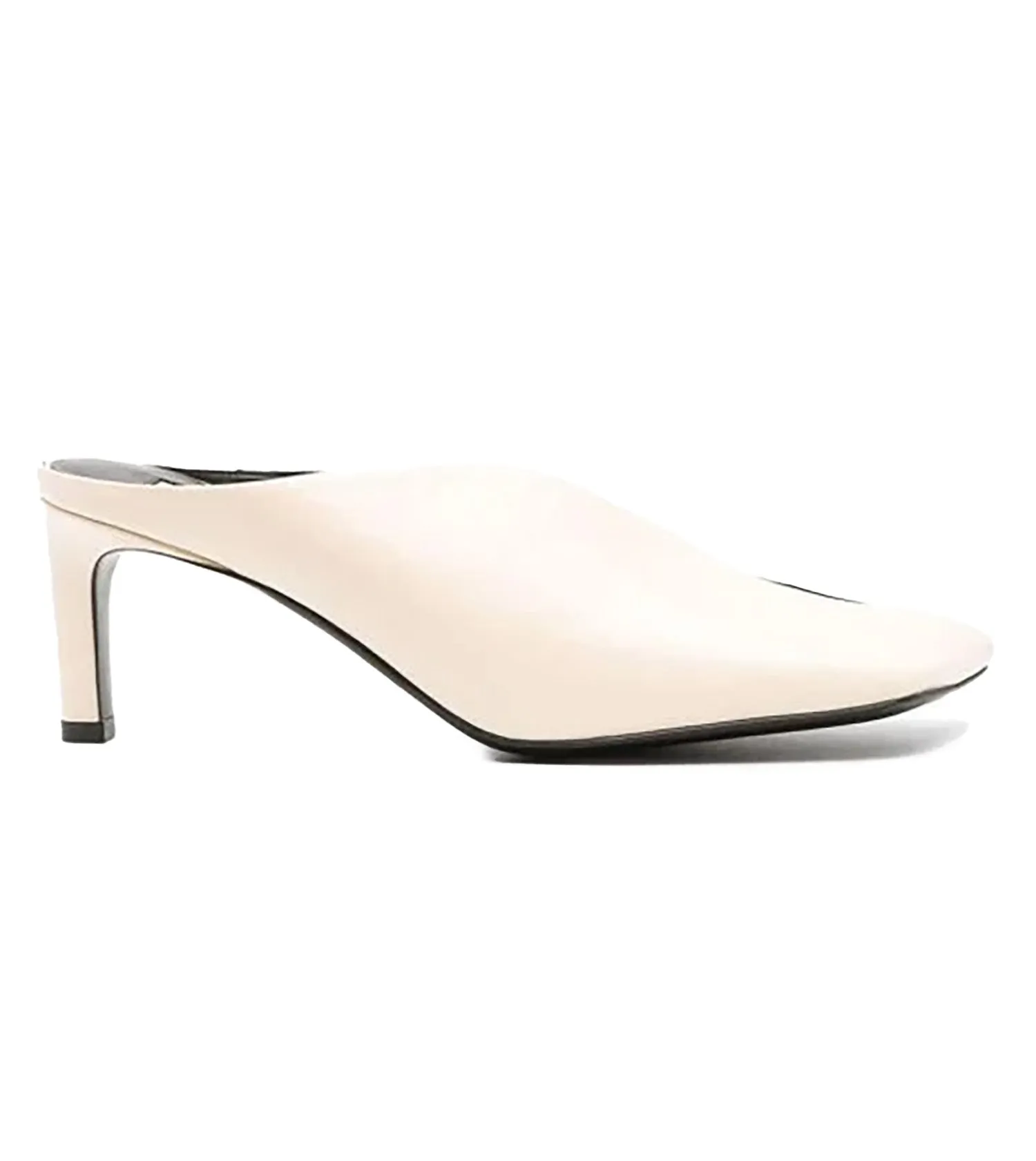 JIL SANDER 2 Tone High-Heeled Leather Mules