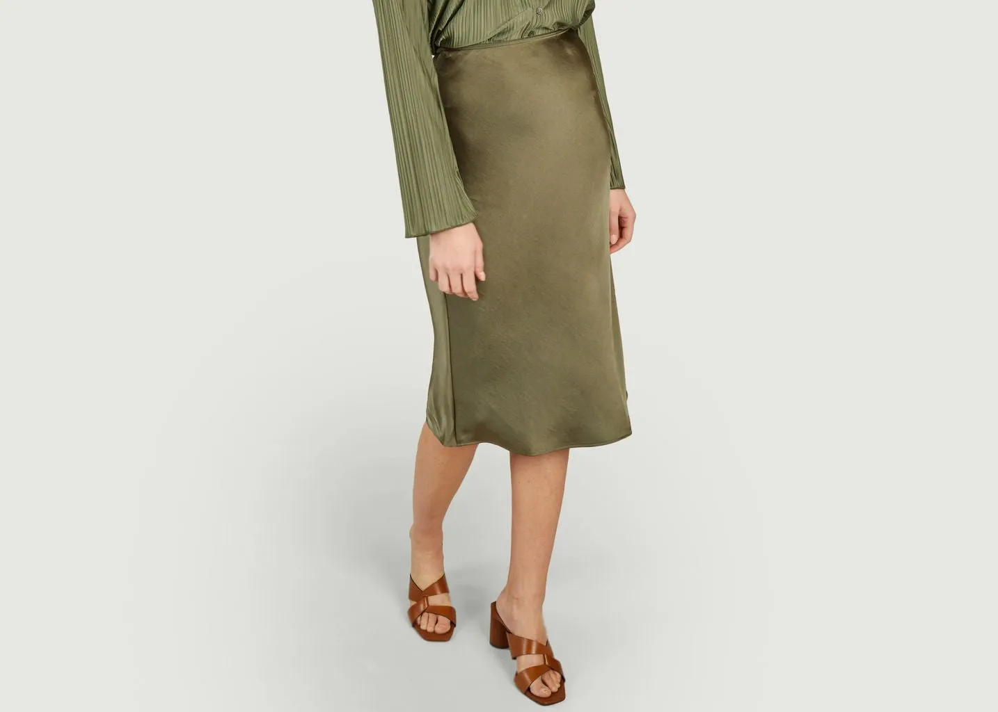 Jupes Jupe Agneta 12956 Dusty Olive Samsoe - Samsoe - Vert - Femme