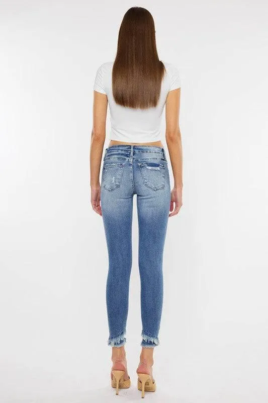 Kancan Mid Rise Ankle Skinny Jeans