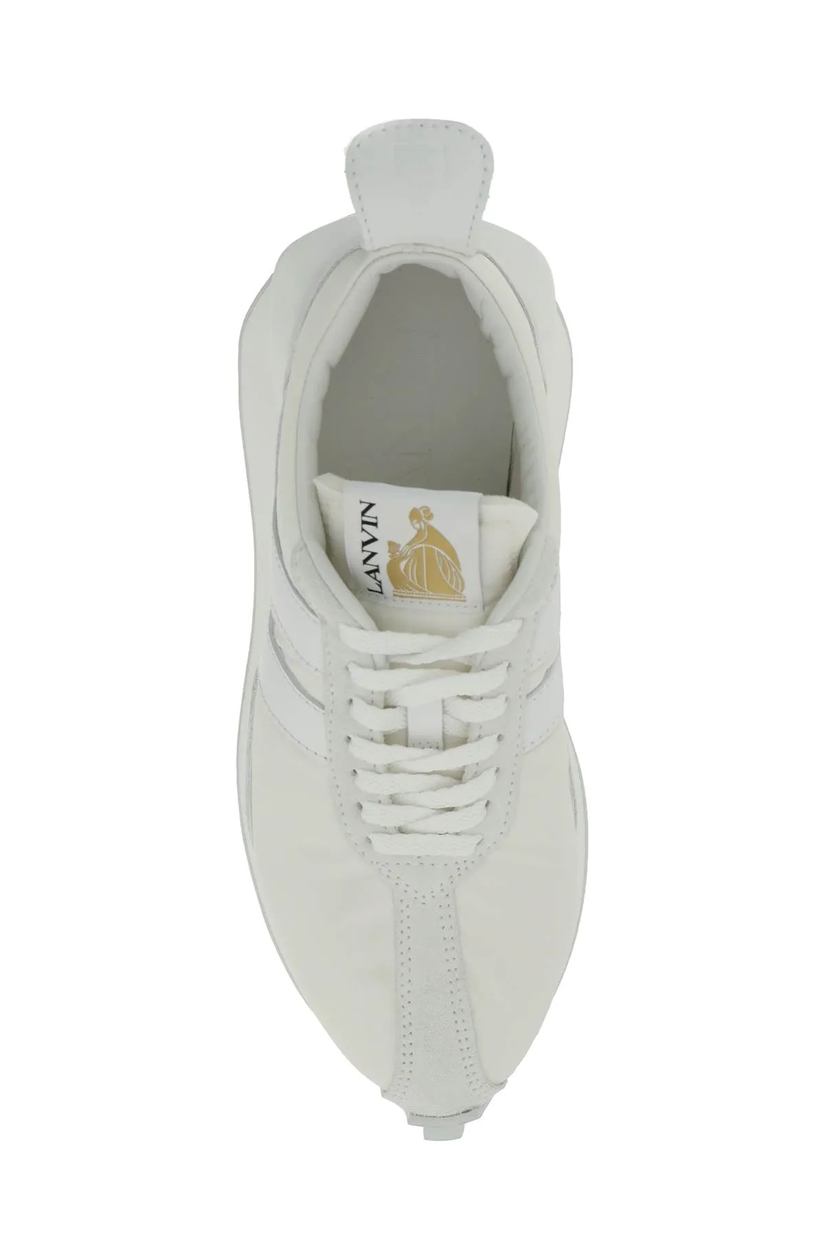 Lanvin nylon and leather bumper sneakers