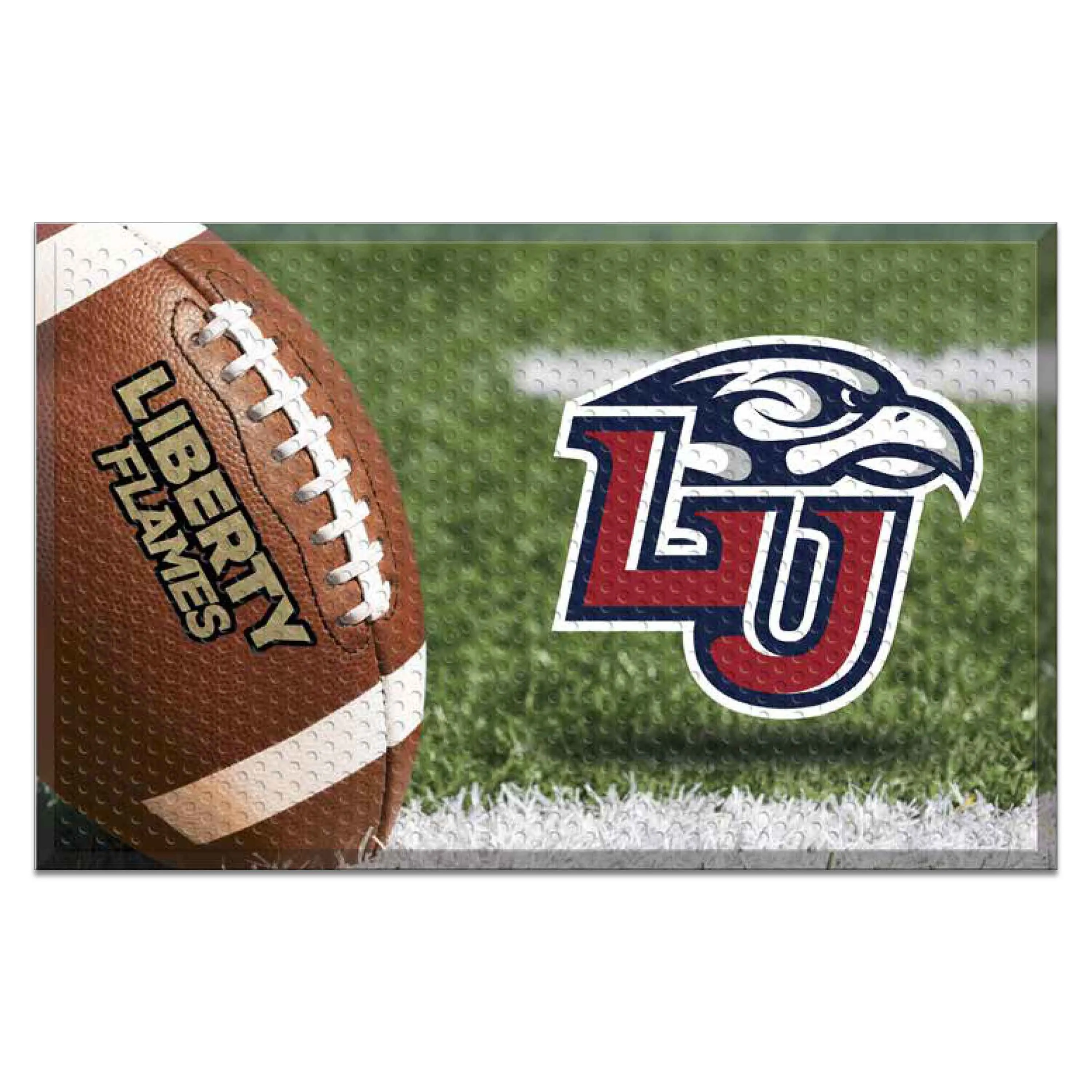 Liberty University Flames Rubber Scraper Door Mat