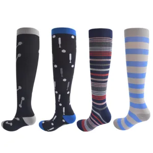 Long Tube Leisure Sports Fitness Cropped Socks (4 pairs)