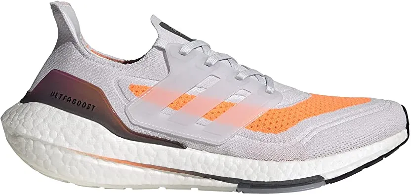 Men's Adidas Ultraboost 21, Dash Grey/Dash Grey/Screaming Orange, 13 D Medium