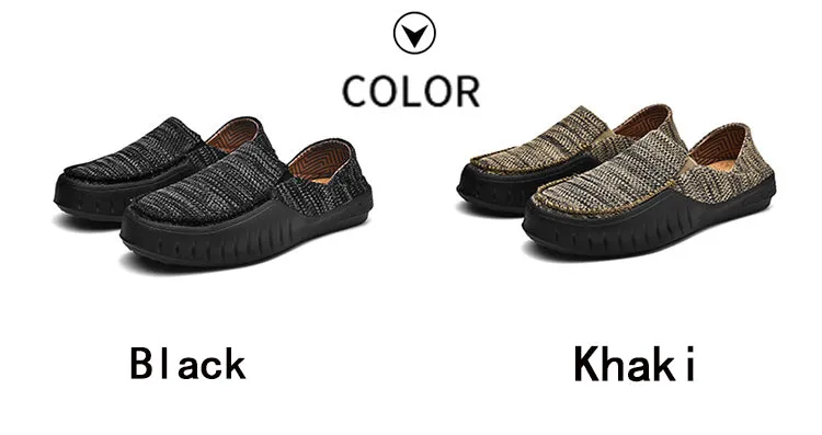 Men's Casual Walking Shoes Slip On Loafers Breathable Comfortable Lightweight Knitted Shoes