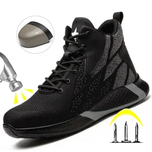 Men's High Top Comfortable Steel Toed Work Sneakers