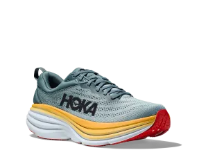 Men's Hoka Bondi 8 Color: Goblin Blue / Mountain Spring (EXTRA WIDE WIDTH)