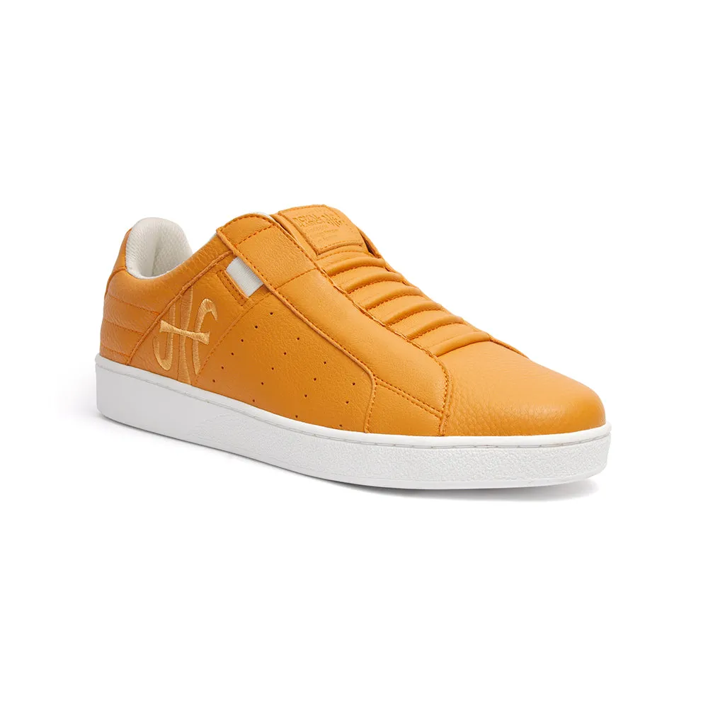 Men's Icon Classic Orange White Leather Sneakers 02092-222