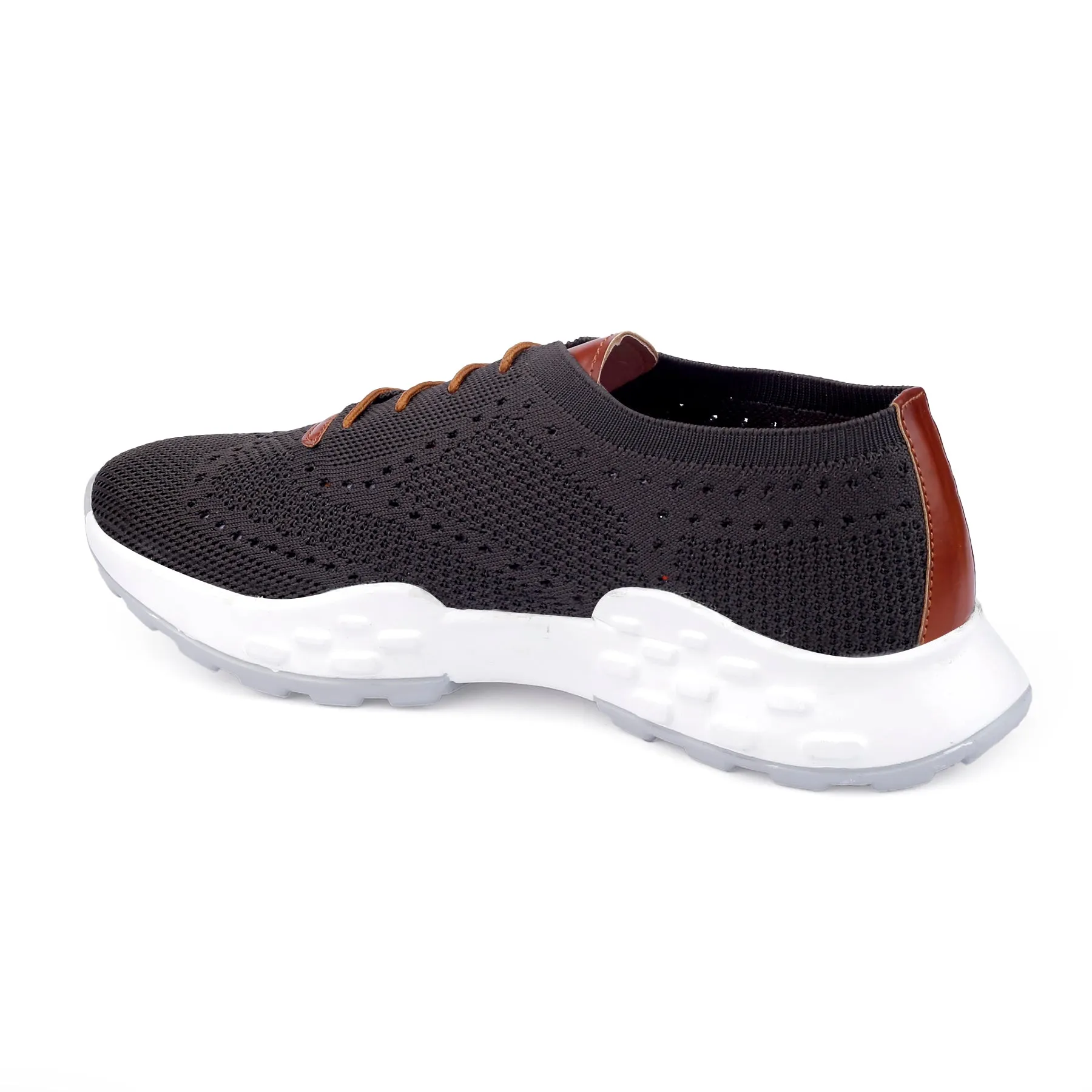 Men's Latest Knitted Upper Casual Brogues Lace-Up Running Shoes