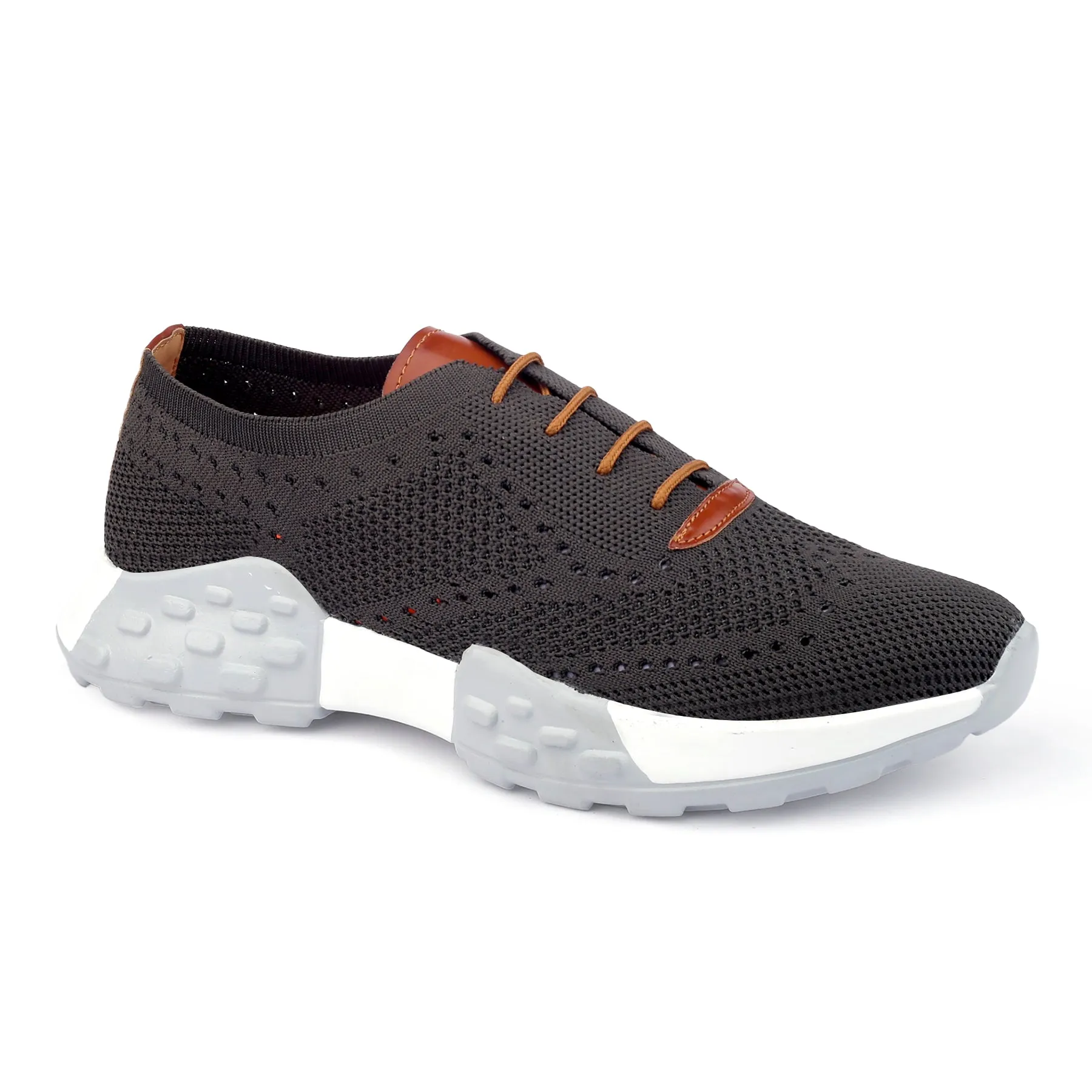 Men's Latest Knitted Upper Casual Brogues Lace-Up Running Shoes