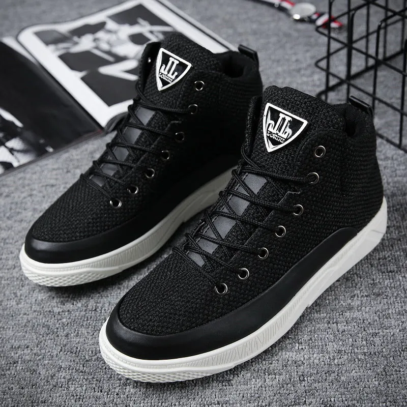 Men's linen high-top shoes men's sports casual Shoes