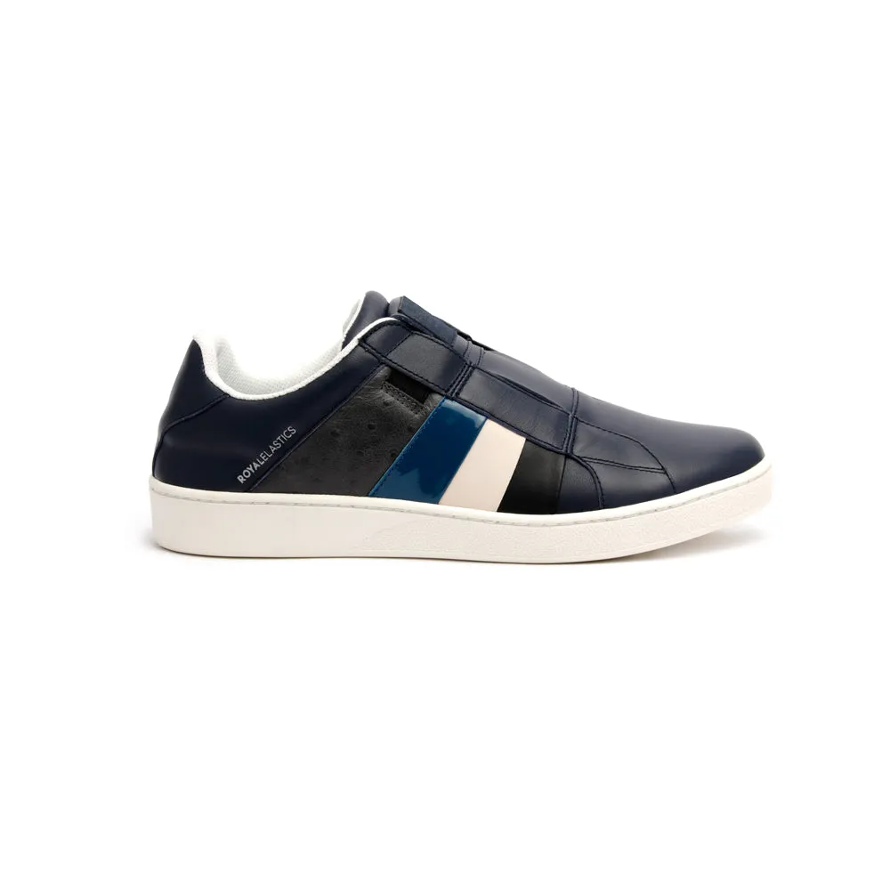 Men's Prince Albert Navy Leather Sneakers 01484-589