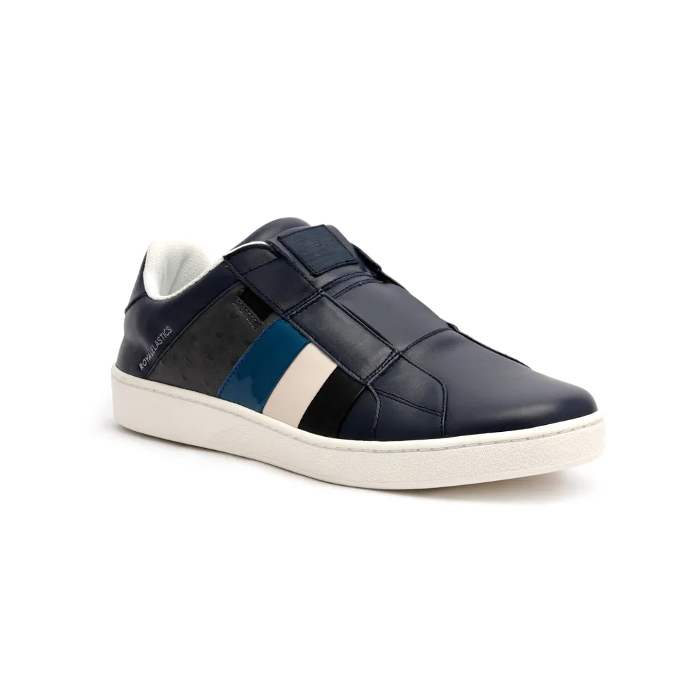 Men's Prince Albert Navy Leather Sneakers 01484-589