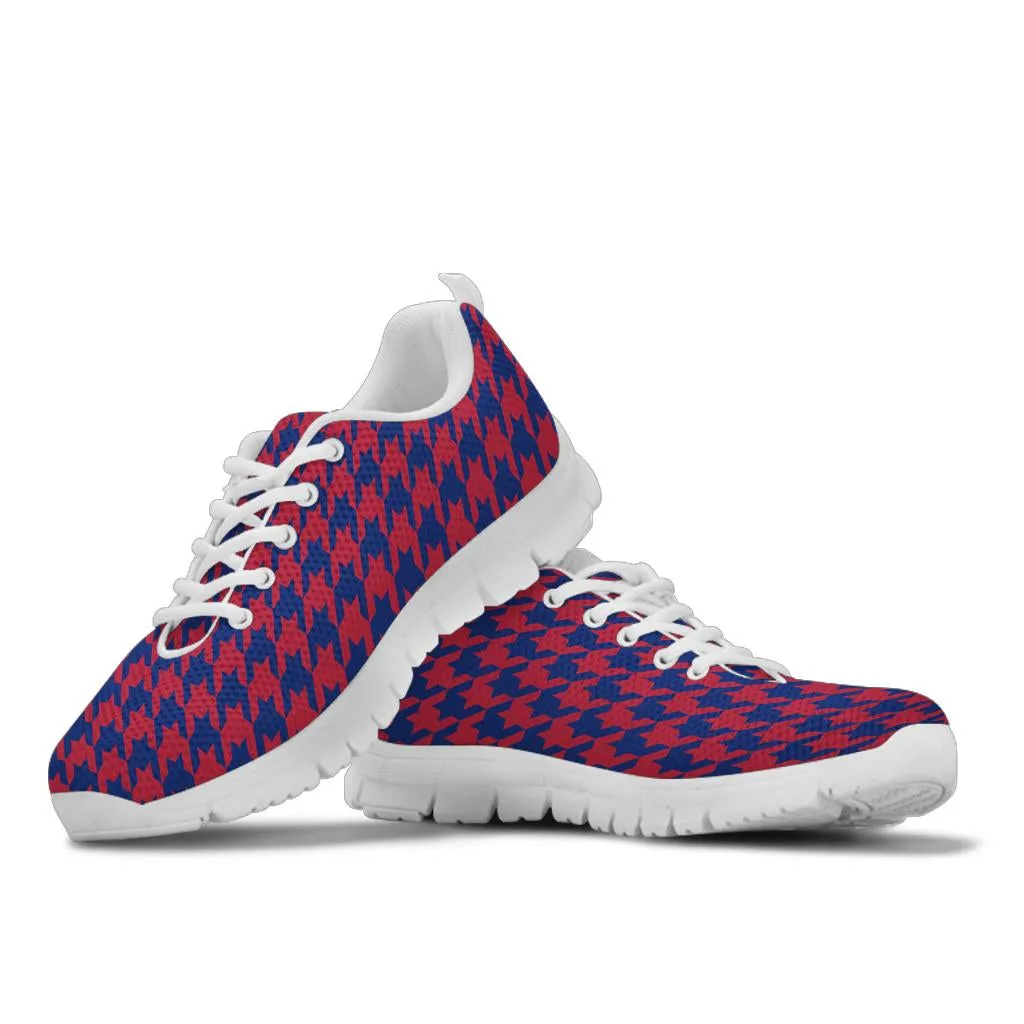 Mesh Sneakers_Navy Blue on Red_NYJ-HT Pattern