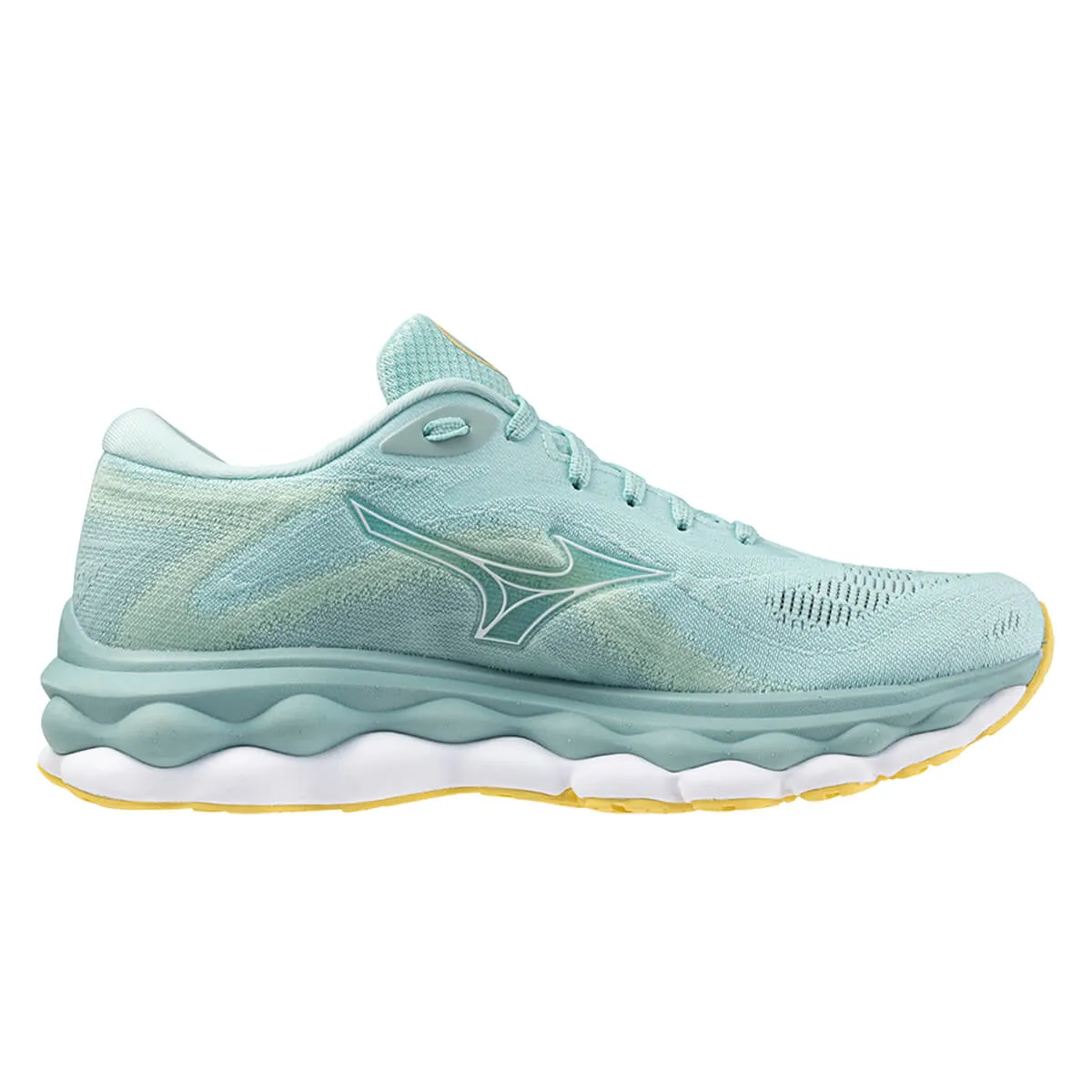 Mizuno Wave Sky 7 Womens | Eggshell Blue/white/sunshine