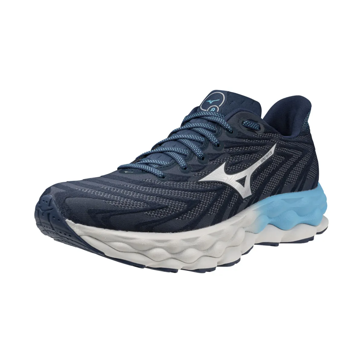 Mizuno Wave Sky 8 Mens | Blue Wing Teal/neo Silver/rive