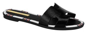 Moleca 5433.308 Women Flat Fashion Slipper in Painted Black