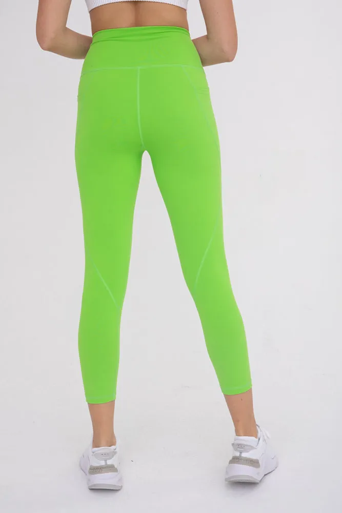 Mono B Essential Solid High-Waist Capri Leggings