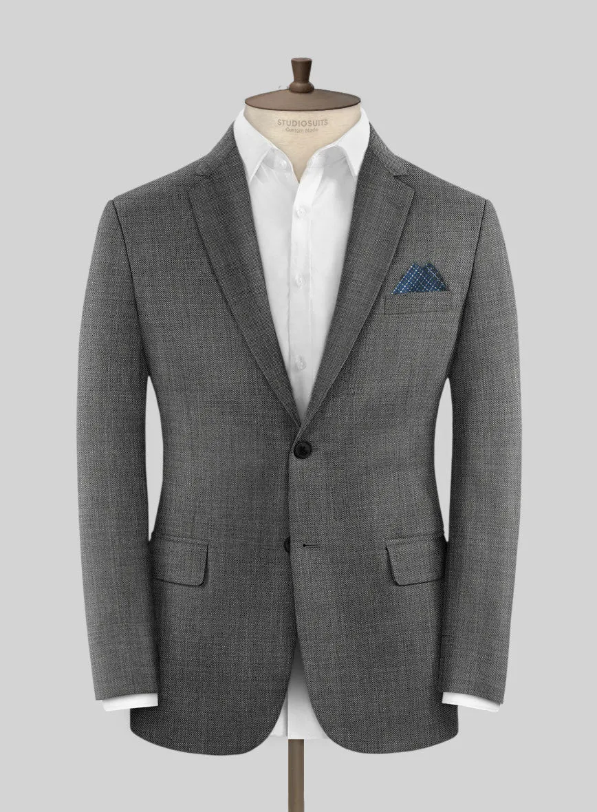 Napolean Sharkskin Gray Wool Jacket