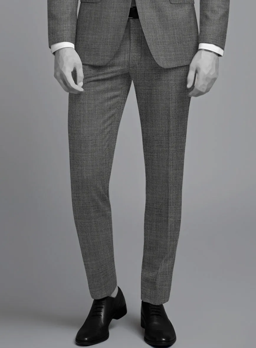 Napolean Sharkskin Gray Wool Suit