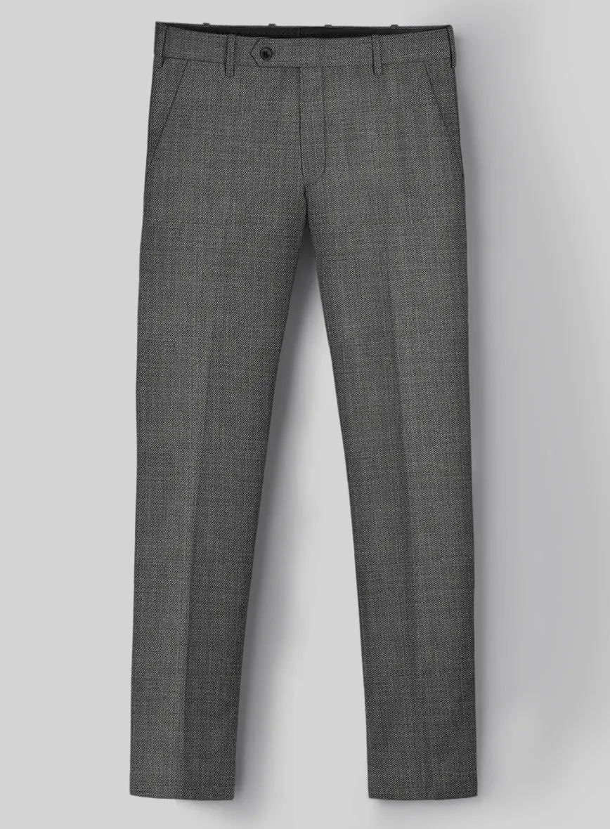 Napolean Sharkskin Gray Wool Suit