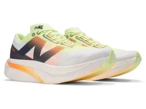 New Balance | FuelCell SuperComp Elite v4 | Men's | White/Bleached Lime Glo/Hot Mango