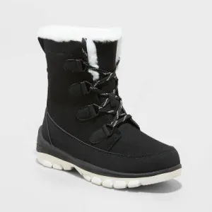 New - Women's Corie Winter Hiker Boots - Universal Thread Jet Black 9