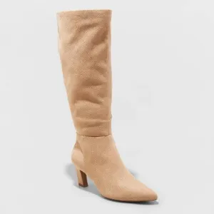 New - Women's Raye Tall Dress Boots - A New Day Taupe 9.5