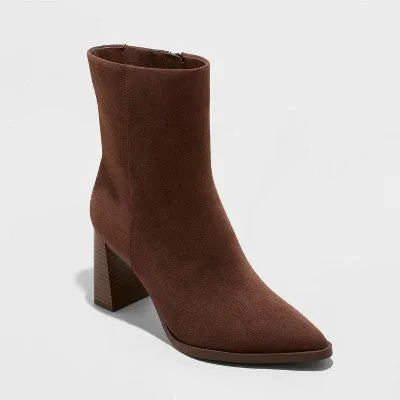 New - Women's Thora Dress Boots - A New Day Brown 12