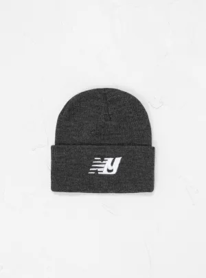 NY Logo Beanie Charcoal Grey