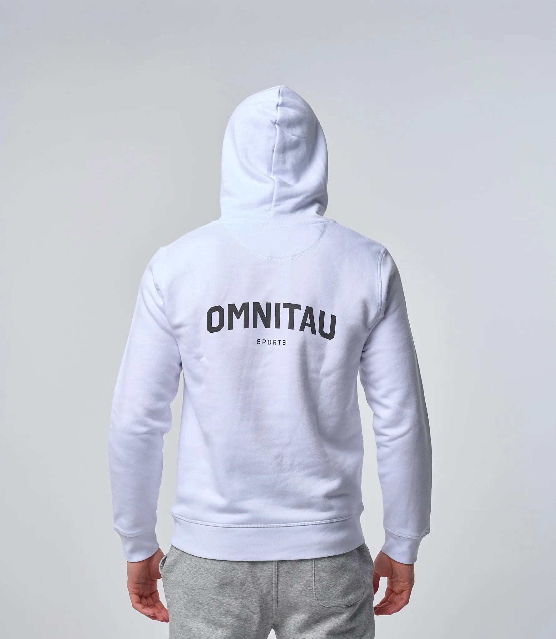 Omnitau Men's Drive Organic Cotton Sports Hoodie - White