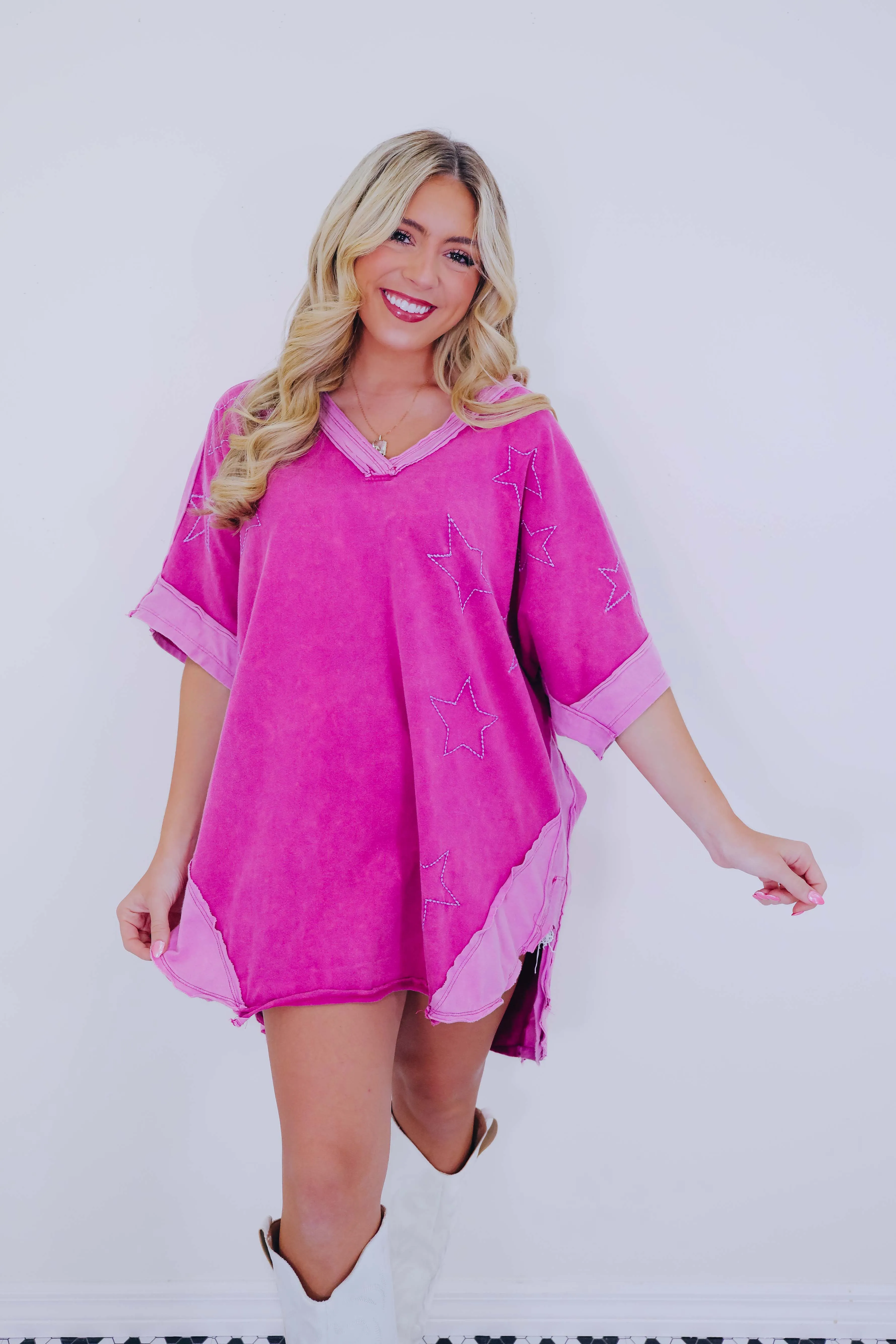 On The Bright Side Star Stitch Tunic - 2 Colors