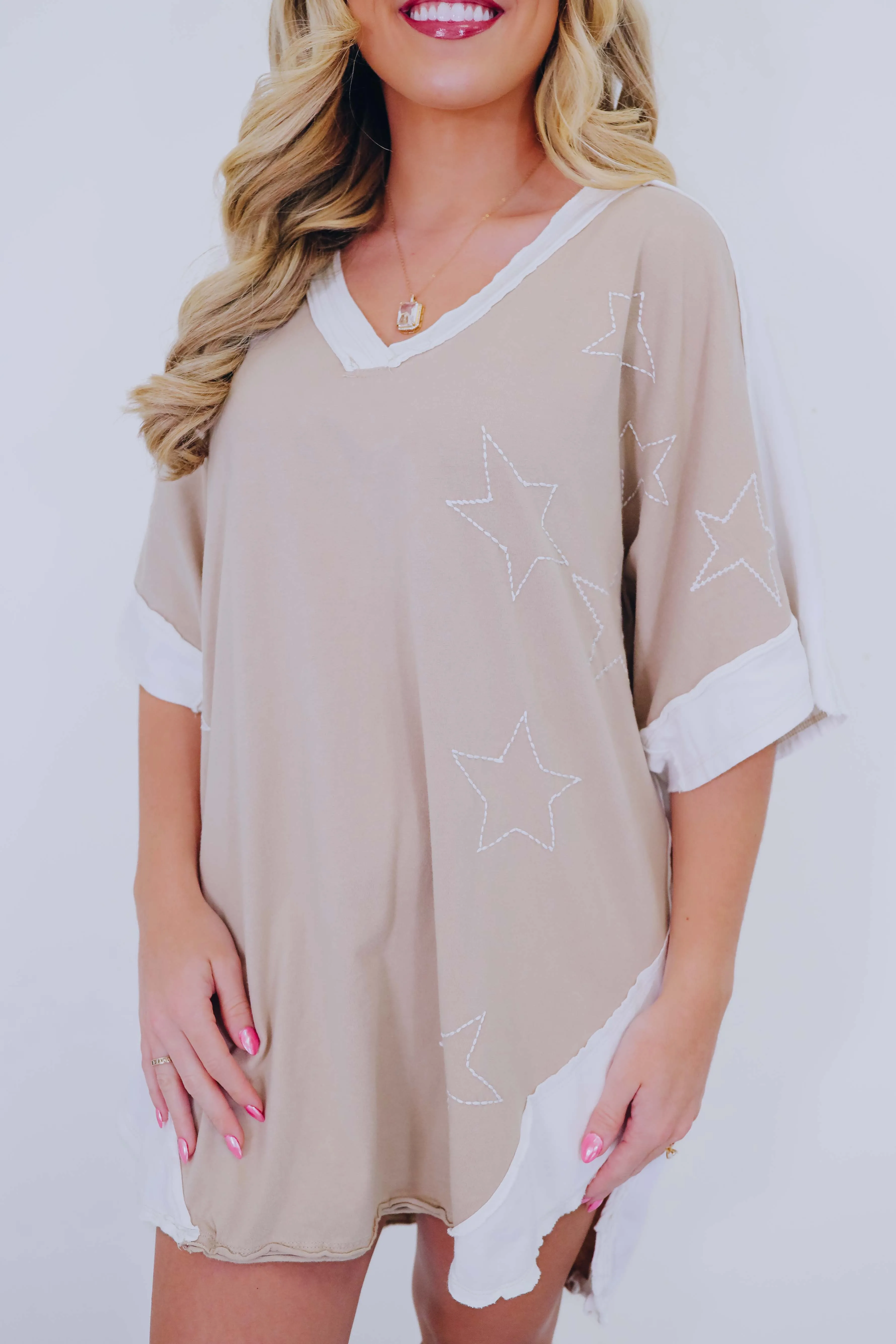 On The Bright Side Star Stitch Tunic - 2 Colors