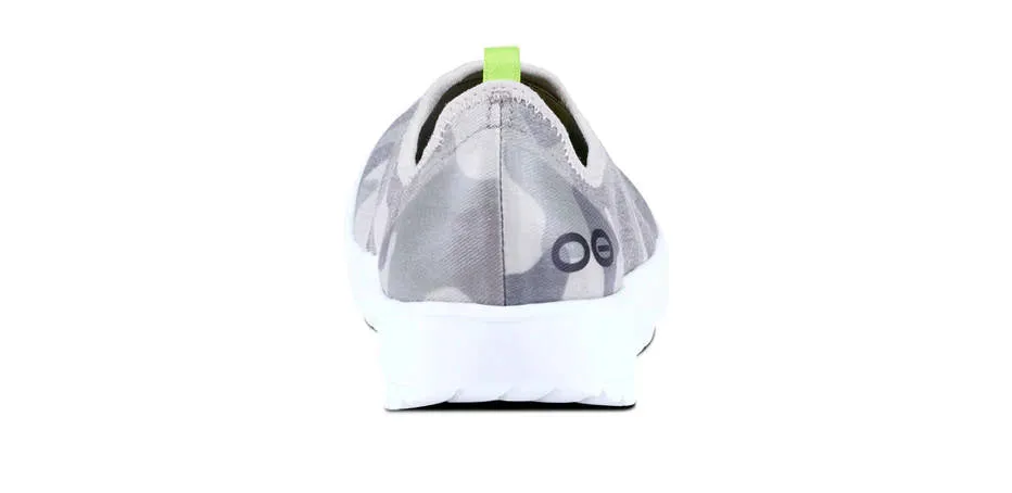 OOFOS Womens OOmg  Eezee Low White Green Camo