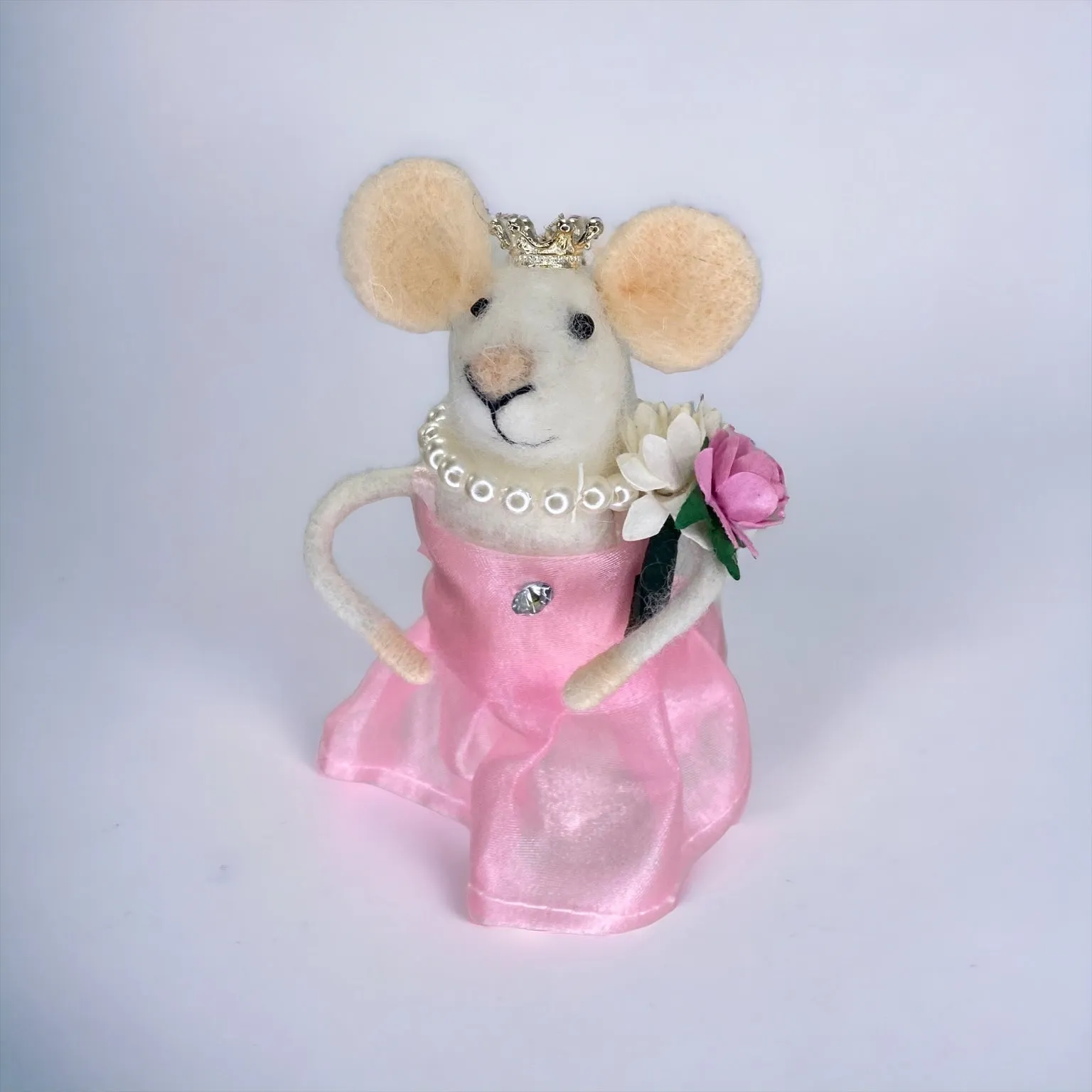 Pink needle felt wool Ballerina Mouse, Gift for Ballerina Dance Lover, Birthday Gift, Mouse Lovers Gift, Dancers Birthday Gift