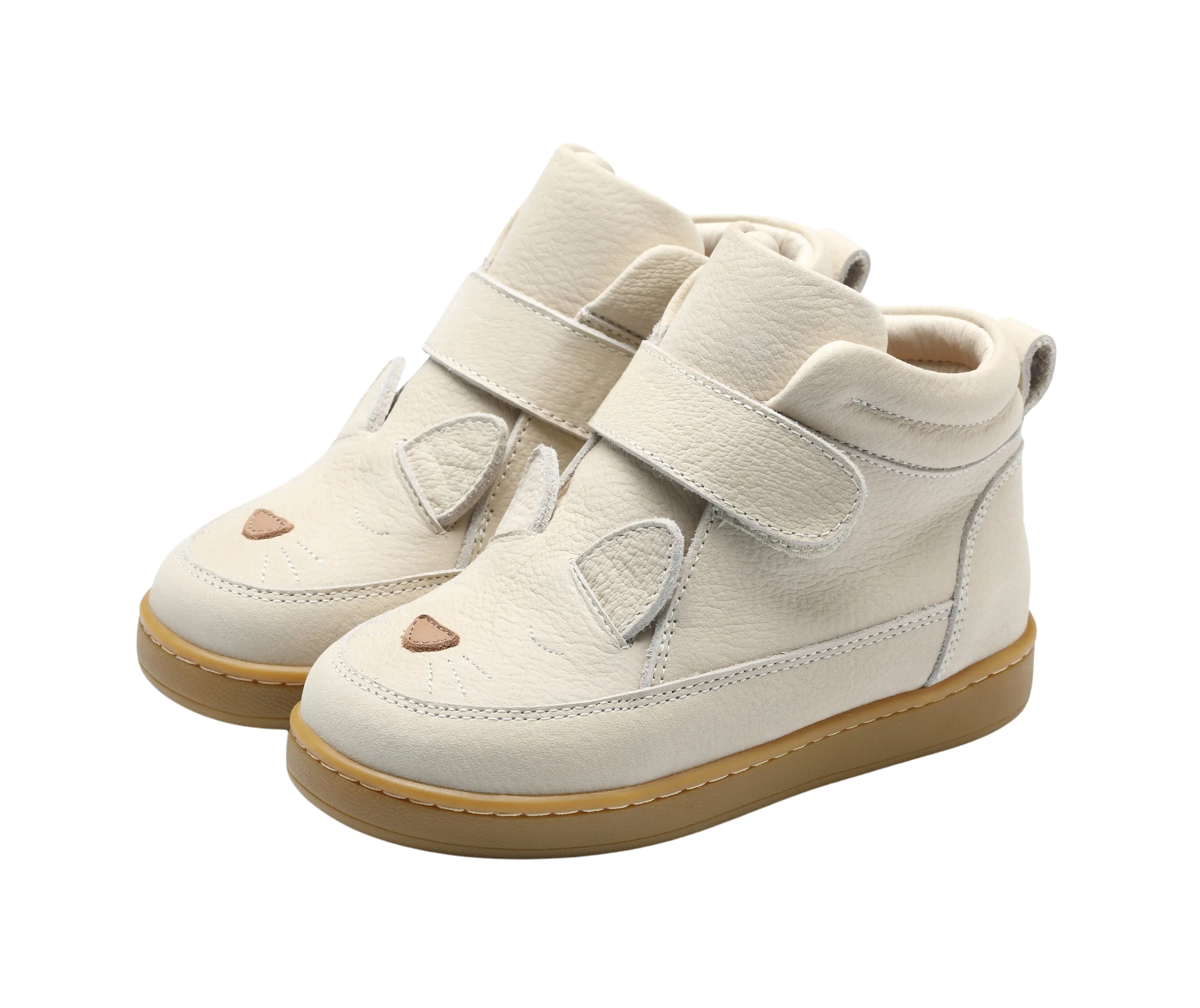 Qika Sneakers | Kitten | Cream Betting Leather